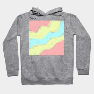 Orange green yellow watercolor abstract art Hoodie